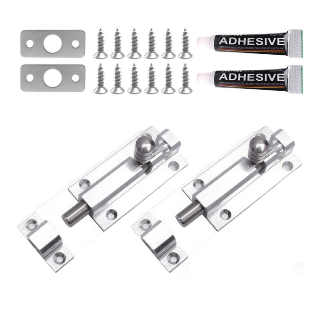 Stainless Steel Mount Door Bolt Rusts Proof Heavy Type Cabinet Latches For Outdoor Security Easy Installation