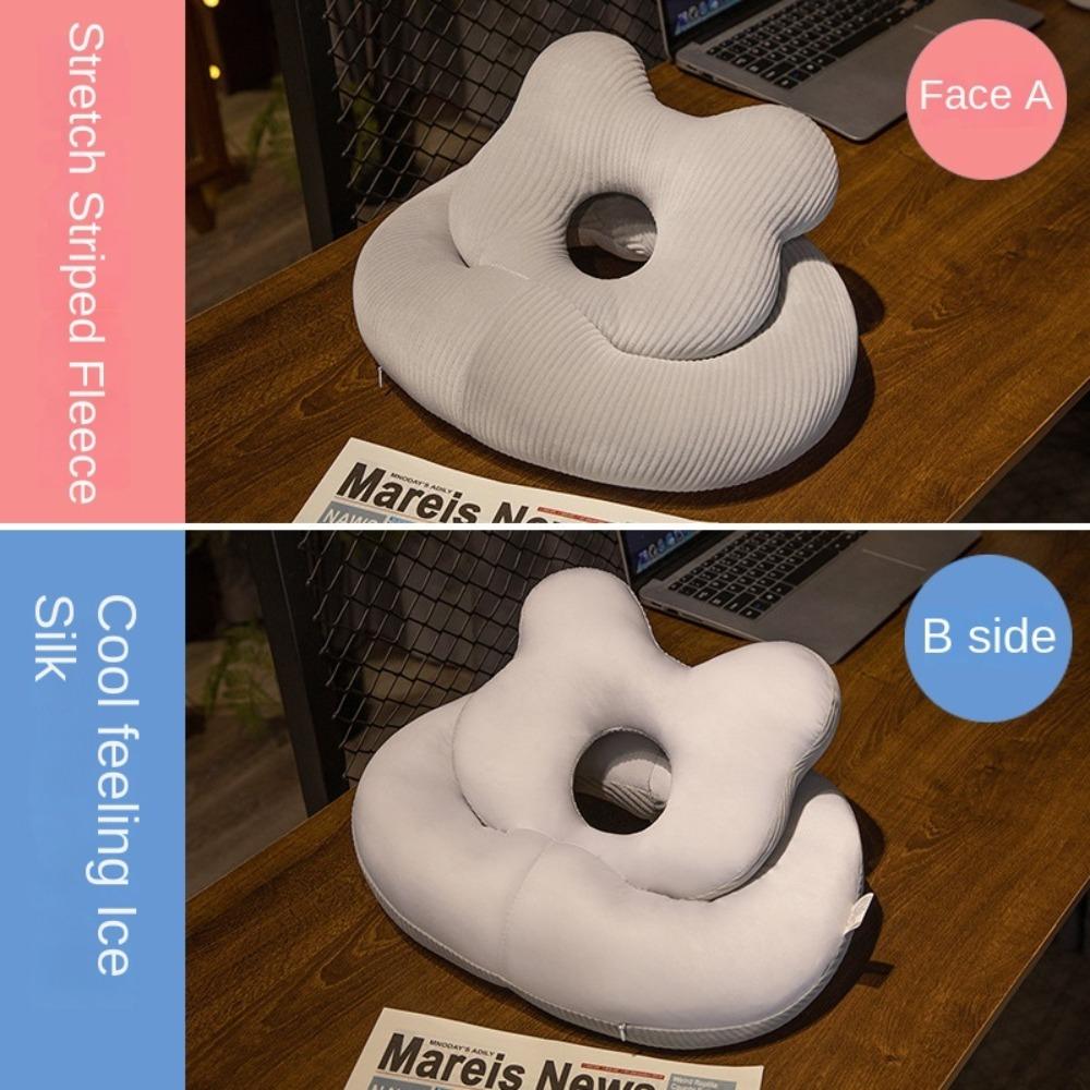 

Plush&Ice Silk Bear Pillow Stuffed Toy Double-sided Sunmer Nap Pillow Winter Style 2