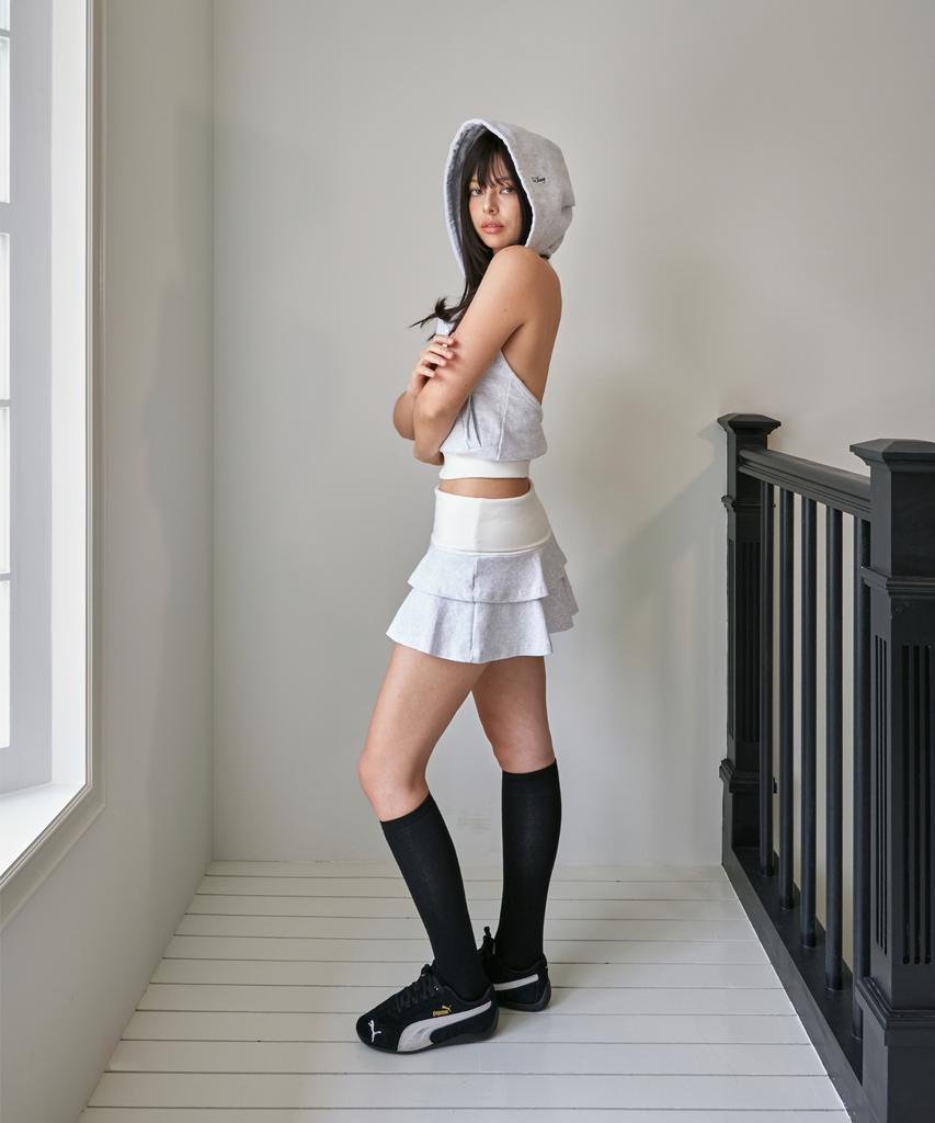 Poyeong 00 Can Can Skirts White Melange