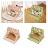 Cute Cat Tent House Removable Clean Dog Tent Bed Breathable Cool Cats Summer Cave Large Space Puppy Kitten House Pet Accessories