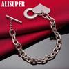 925 Sterling Silver Love Heart Pendant Bracelet Jewelry