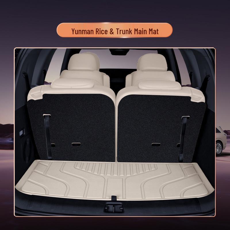Compatible with 25 Li Auto L9 Models: TPE Trunk Mat, Semi-Enclosed Tail Box Mat, Car Decor Accessories.