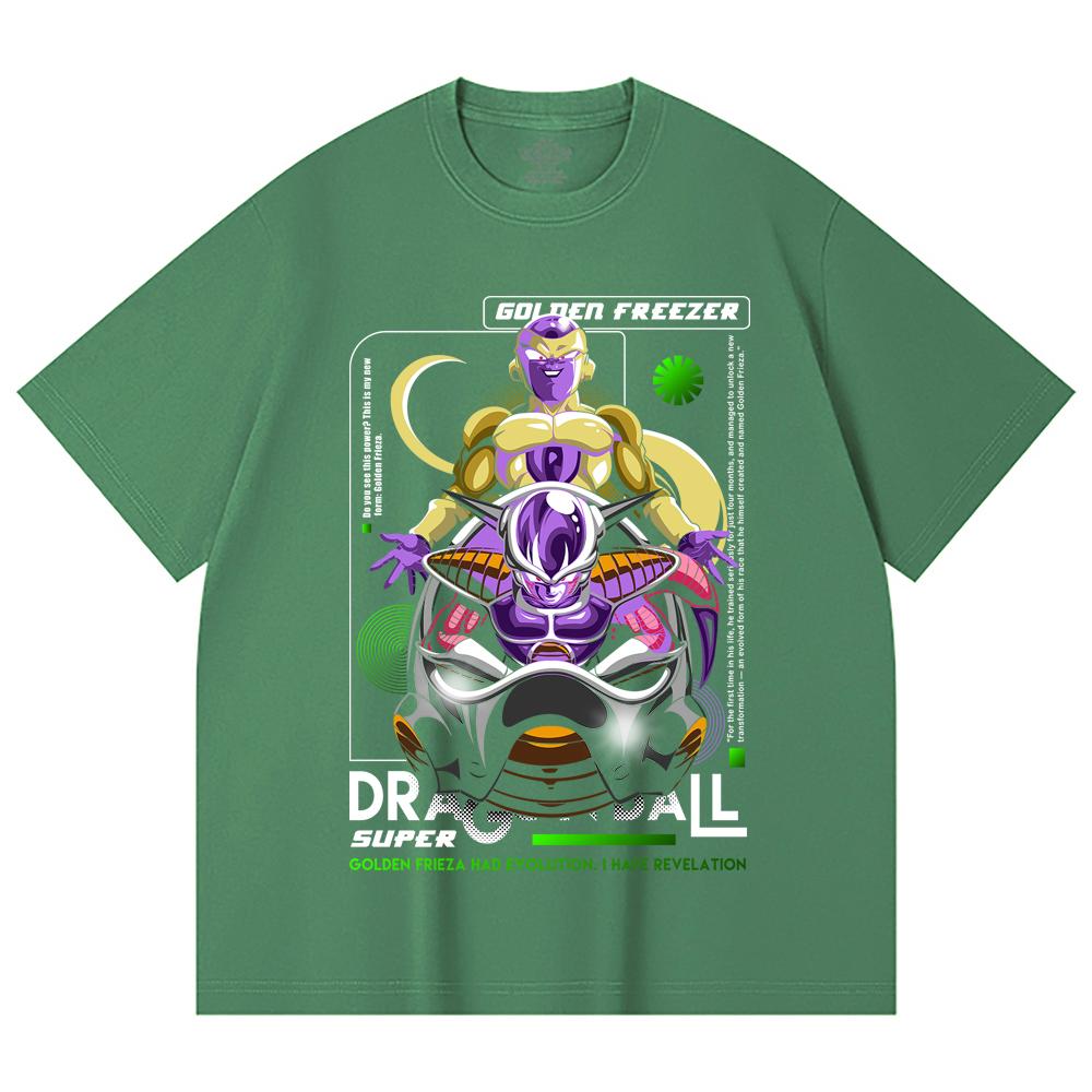230 Gsm 100% Cotton Dragon Ball V22 Golden Freeza Print Unisex Heavy Cotton T Shirt