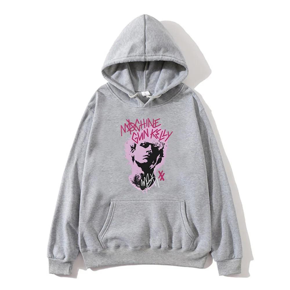2025Mgk Langarm-Hoodie mit Kelly-Maschinengewehr-Print, Hoodie- und Pullover-Stil, XX EST Casual