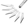 Engraving Non-Slip Metal Knife Kit and 6pcs #11 Blades Cutter Craft Knives for Mobile Phone PCB Repair Hand Tools, Christmas Present