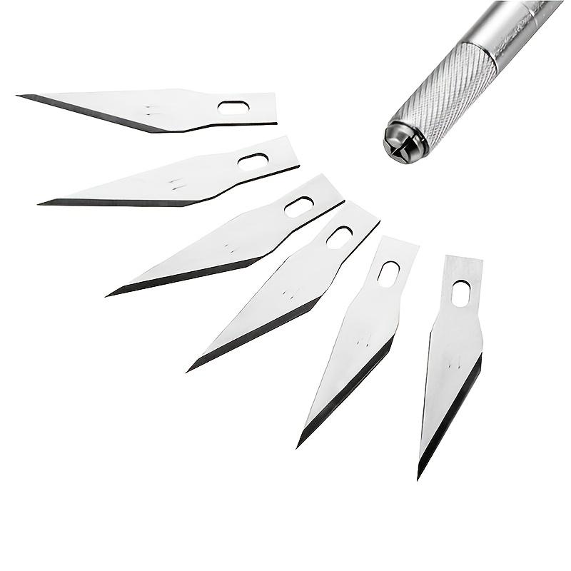 Engraving Non-Slip Metal Knife Kit and 6pcs #11 Blades Cutter Craft Knives for Mobile Phone PCB Repair Hand Tools, Christmas Present