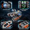 5-in-1 Building Toys with LED Light, APP & Remote Controll Building Block Set, 604 PCS RC Tech Rechargeable Tank Robot Sleigh Tracked Racer Toy, Gift