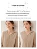 Women's Thickened Cashmere Hooded Cardigan Sweater - Loose Knit Zip-Up for Autumn and Winter