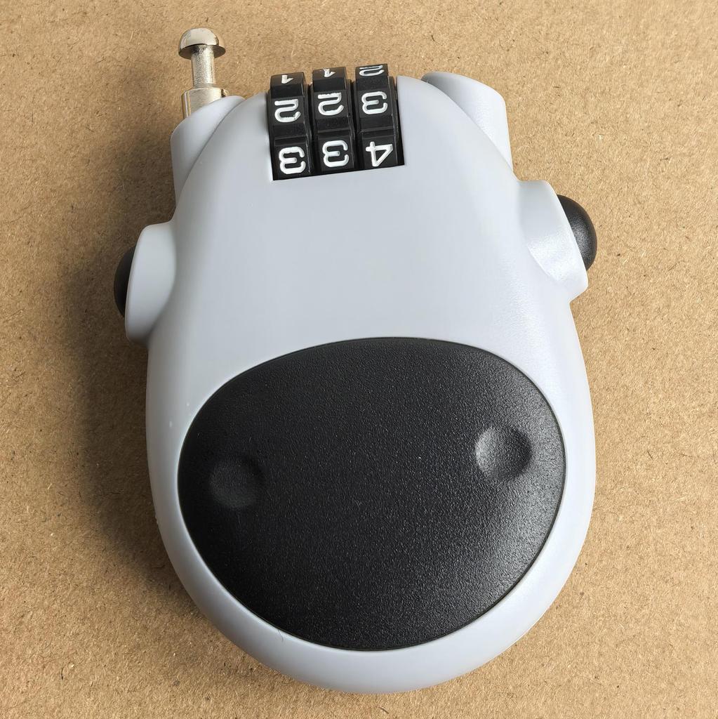 Teleskopický lankový zámek Yifeng Cartoon Cow na kufry, auta, oblečení, sáně a helmy