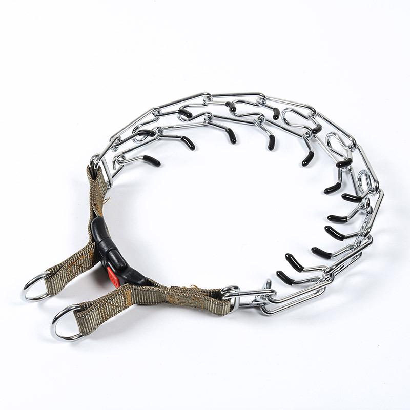 Avtagbar Metallhundträningshalsband med Järnspänne