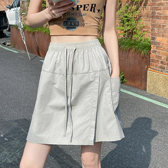 Summer 2025 White Midi Skirt: Women's Puffy Swing Dress