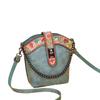 Retro Ethnic Style Embroidered Women's Shoulder Bags Soft PU Casual Ladies Messenger Bags Commuter Texture Women's Crossbody Bag for Mother's Day Gift