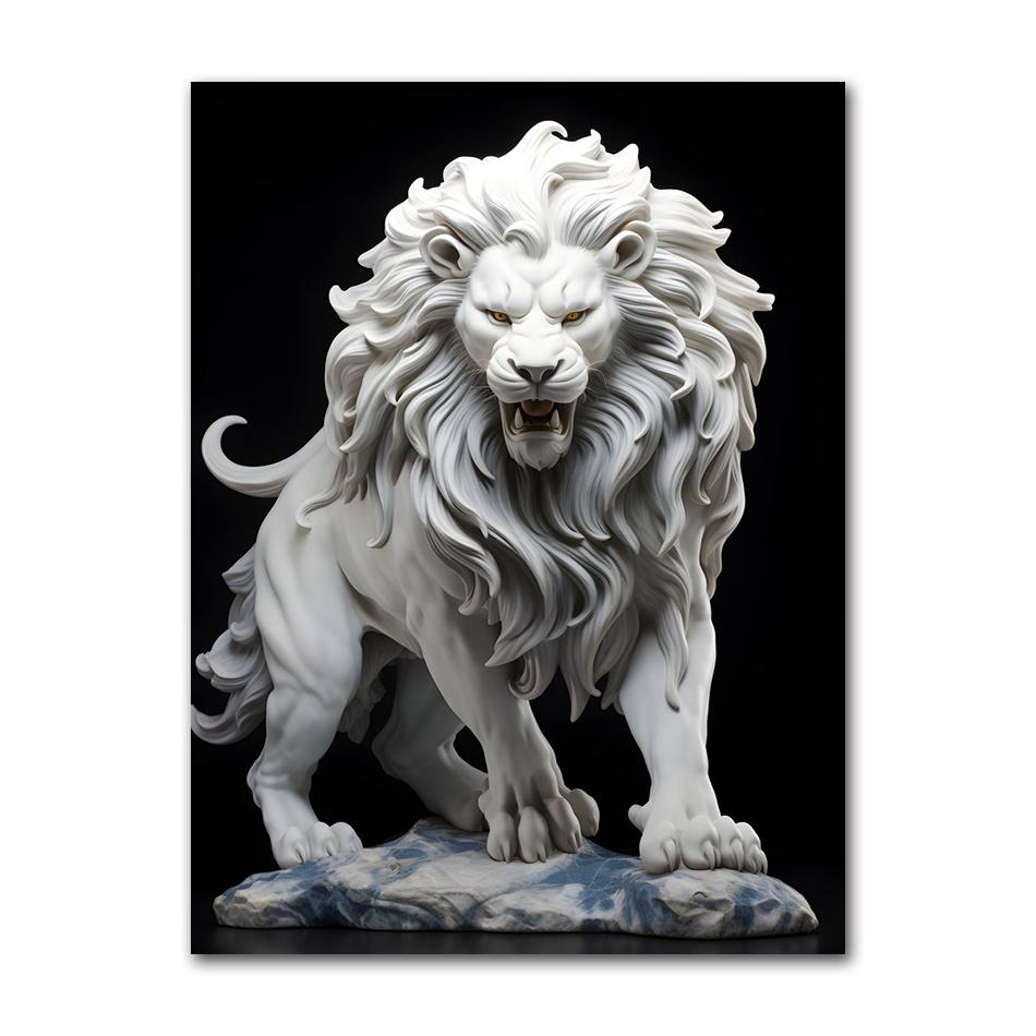 David Sculpture Lion Marcus Aurelius Sculpture Lady Justice Posters Canvas Painting Print Wall Art Aesthetic Home Decor Cuadros
