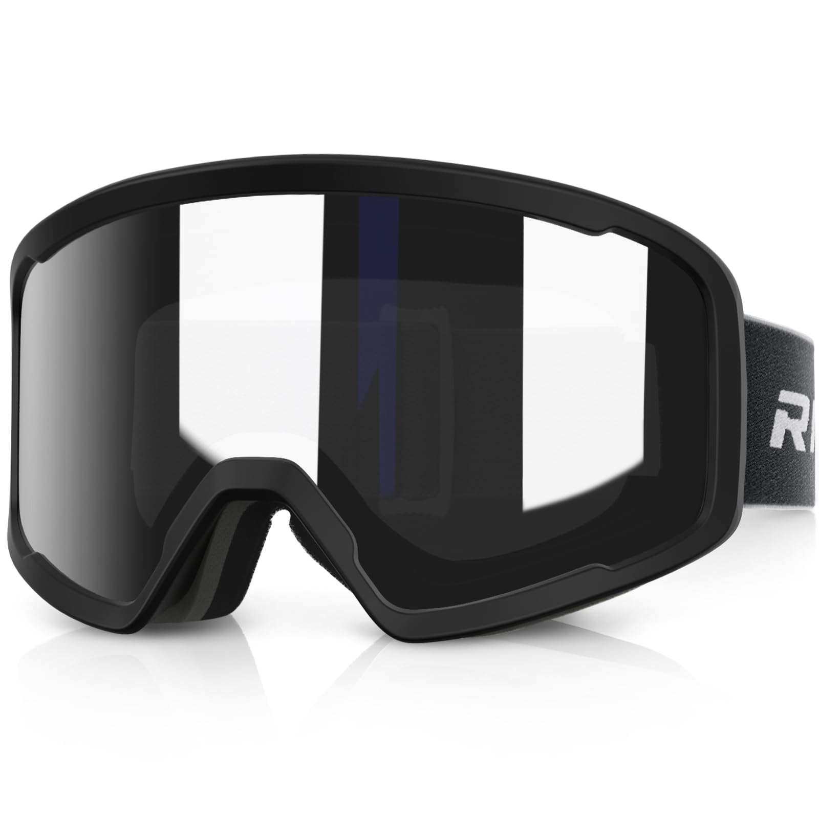 

RIOROO Ski Goggles for Snow Goggles for Men and Glasses OTG Cylindrical Wide Field of UV Helmet Unisex Adults, Women, Compatible, Lens, View,
