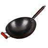 Uncoated Hand-Hammered Forged Iron Wok with Non-Stick Surface and Stir-Fry Spatula for Open Flame Household Cooking