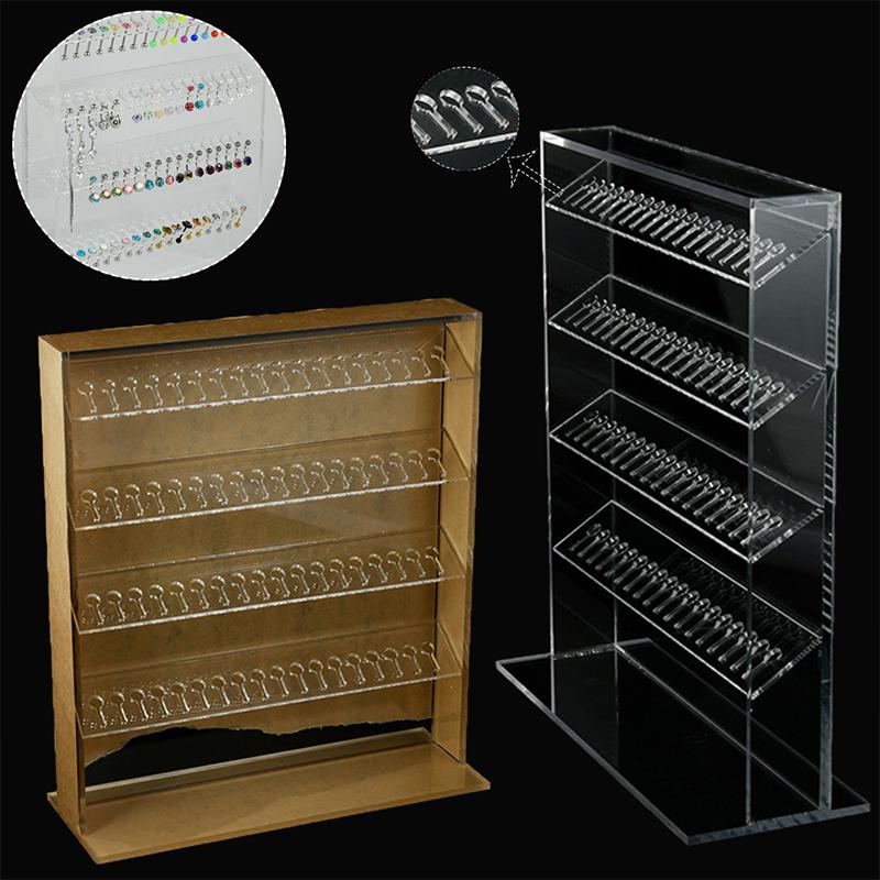 1Pcs Clear Acrylic 72Holes 4Layers Strong Display Stand Earring Belly Button Ring Lip Tongue Body Piercing Jewelry Solid Stand