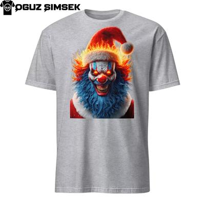 Menacing Clown Santa Unisex Tee: Bring Ho-Ho-Horror To Your Wardrobe!