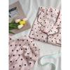 Vido Artificial Silk Silks and Satins Pajamas Women's Pink Small Heart Long Sleeves Pants Comfortable Homewear Spring/Autumn/Summer Secret