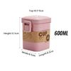 Eco-friendly Wheat Fiber Hot Soup Bowl with Cover Microwave Jar Plastic Soup Container Mug with Lid Packaging Box Soup Cups