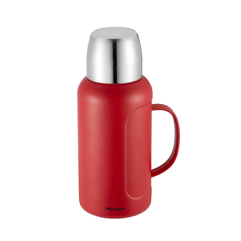 

Mckaka 316L Stainless Steel Insulated Thermos - Double Wall Vacuum, Large Capacity, Outdoor & Home Use Warm Cup/Stew Pot. 1.6L