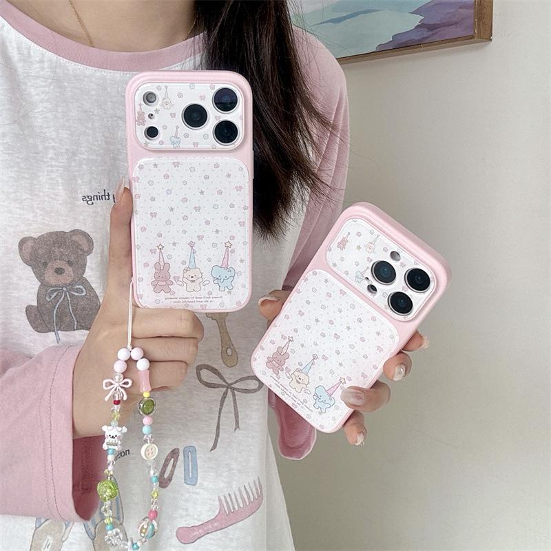 Floral & Animal Chain Phone Case for iPhone 17/16 Pro Max/15/14