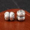 Sterling Silver S999 Double Lotus Flower Beads for DIY Red String Bracelet, 3D Pure Silver Jewelry Accessories.
