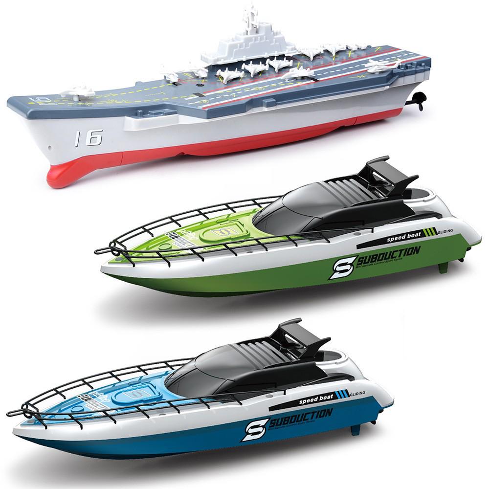 2.4G Wireless Remote Control Speedboat - Children's Electric Aircraft Carrier with Waterproof Design