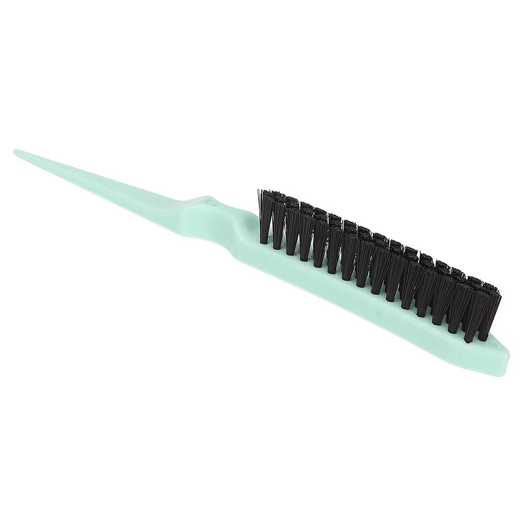 Hair Teasing Brush Men Women Salon Nylon Hair Rat Tail Teasing Brush for Back Combing Styling Tool Green