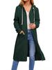 2025 Damen Große Größen Herbst/Winter Lockerer Reißverschluss Langer Strickjackenmantel