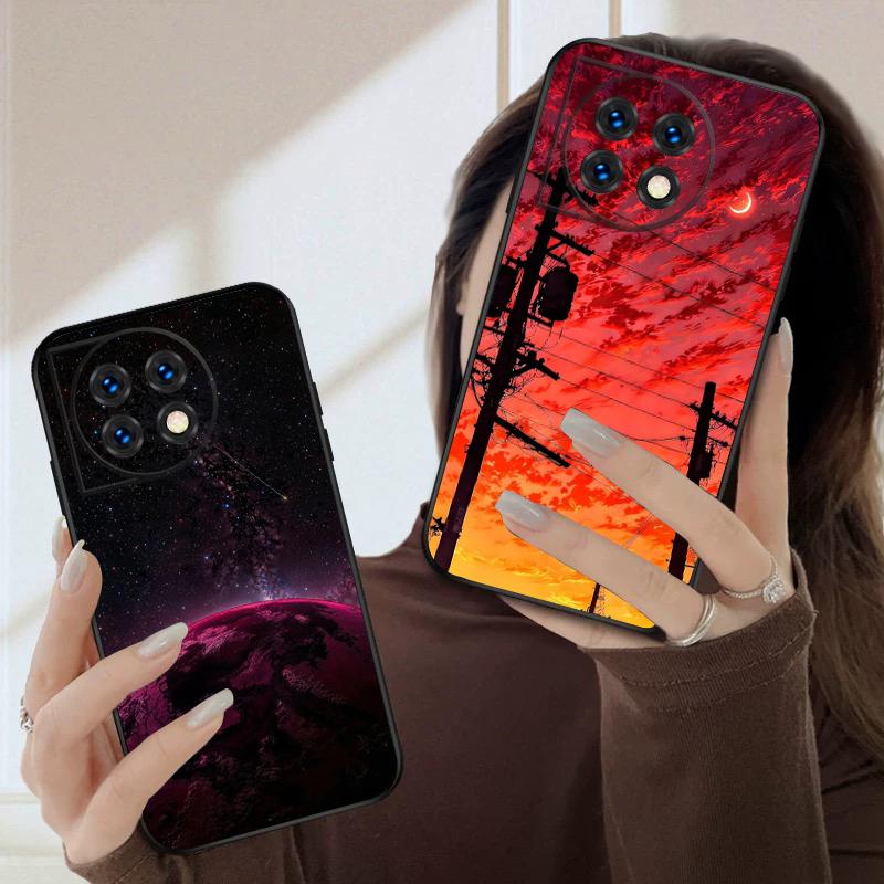 Romantic Star Moon For Oneplus 8T 9 9R 10 Pro 11 12 13 13R 5G ACE 5 Nord2 4 CE 3 4 Lite N20 SE N200 silicone soft phone case