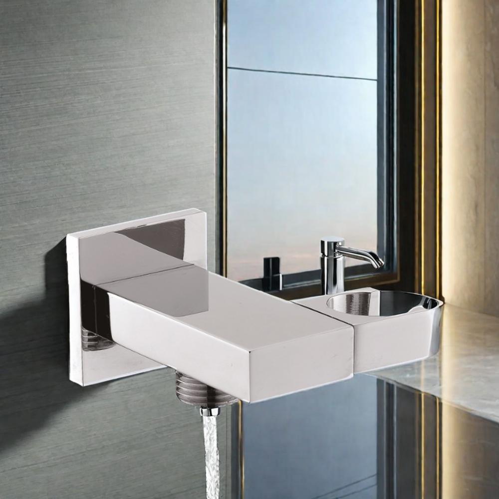 Hot Sale Brass Material Hand Shower Holder Chrome Shower Head Graphic Design Bathroom Accessory Free Plating Box Included (White,Brass)