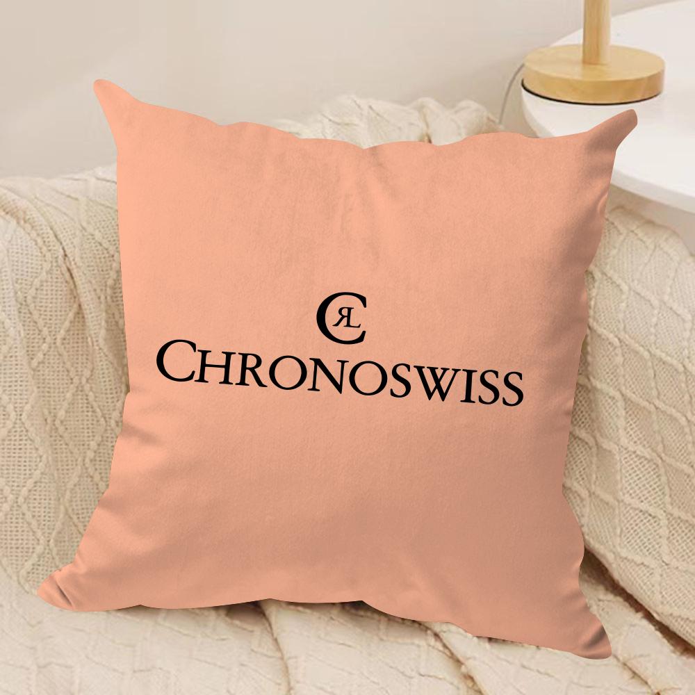Luxury C-Chronoswiss Cushion Cover Soft Plush Fabric Double-Sided Printed Sofa Cushion Cover for All Seasons Home Decor Gift