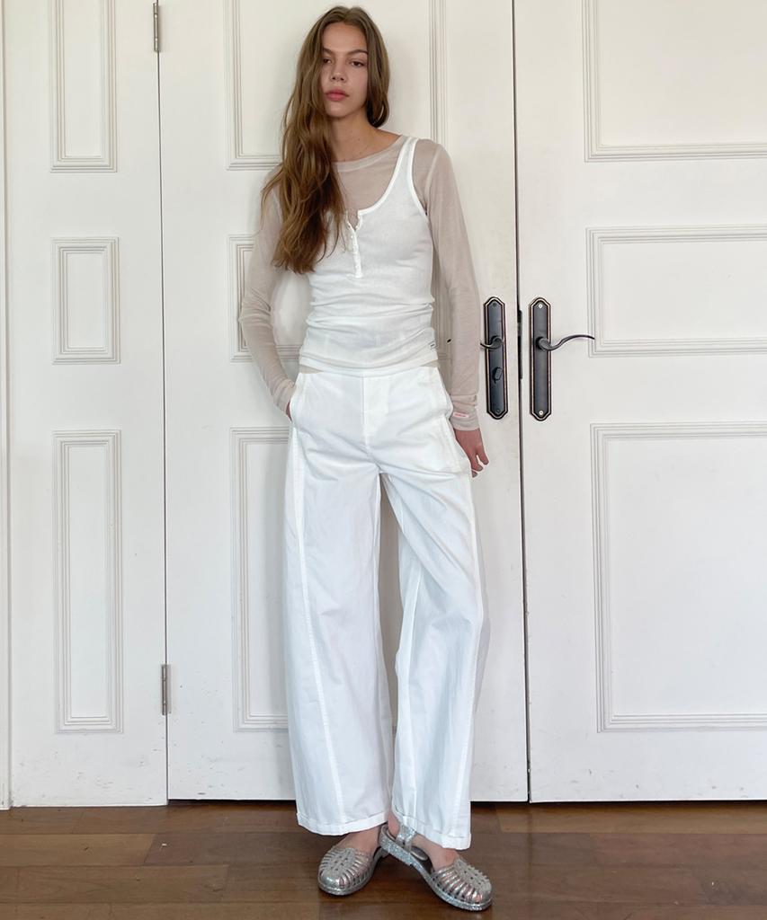 RAVEROUS Belted Balloon Pants_White
