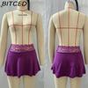 BITCED Women's Fashion Casual Solid Color Print Summer Spring Skirt
