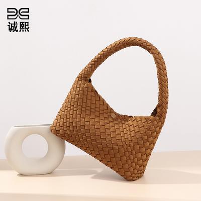 Borse da donna tessute a mano, cesti vegetali, borse a mano, borse a tracolla in tessuto di nylon retrò alla moda, borse a spalla casual alla moda.