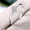 Vintage  Silver Plated Stainless Steel Rings For Women Cubic Zircon Ring Wedding Jewelry Accessories  Size 5-10