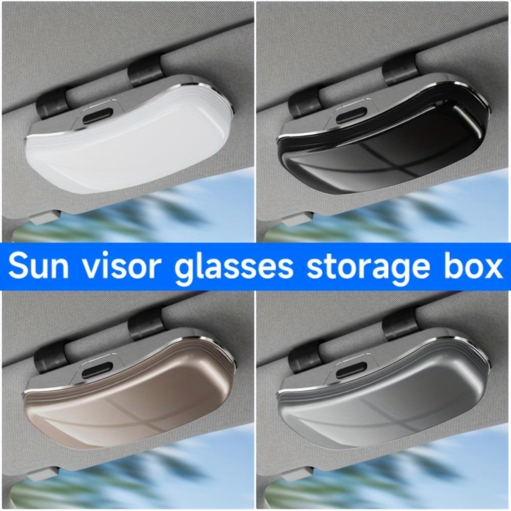 Anti Scratch Sun Visor Sunglasses Holder Box Eyeglasses Protection Case Car Interior Accessories