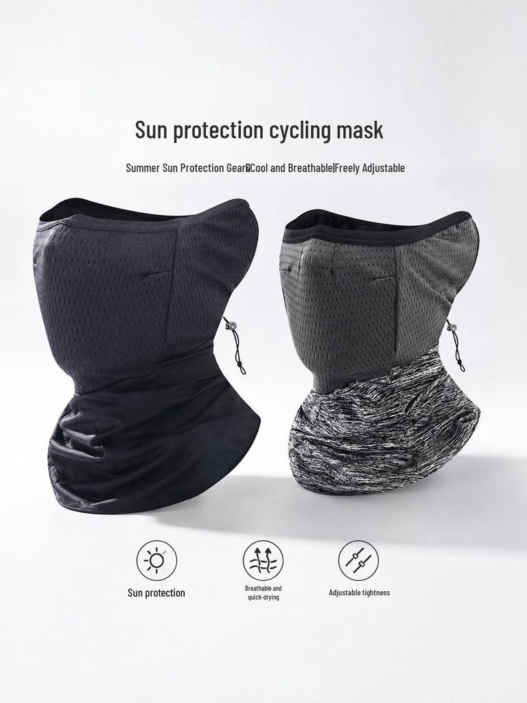 Unisex Quick-Drying Ice Silk Sun Protection Cycling Mask - Breathable UV Face Guard & Neck Gaiter for Outdoor Summer