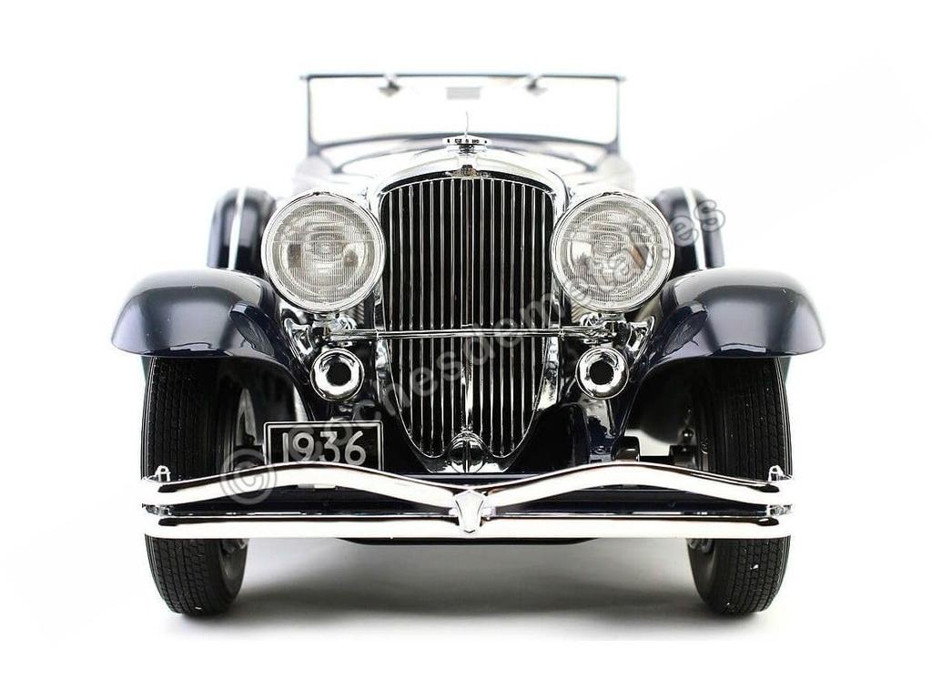 Minichamps Scale Duesenberg SJN Supercharged Convertible Coupe 1936 Dark Blue 1/18 [Resin]