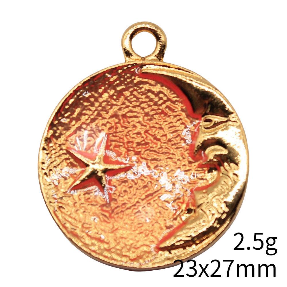 Mother's Day Charms For Nails Pentagram Moon Enamel Charms Pendant Art Supplies Pendant Accessories