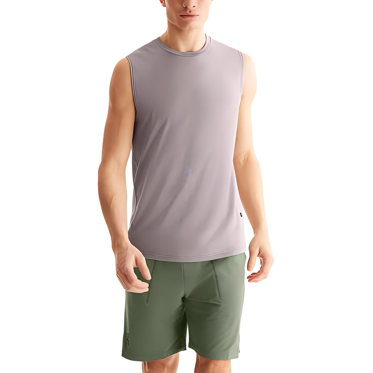 On Tank Tops Men s Zinc Gray Crew Neck Moderate Other 1MD30210585 M