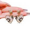 Floral Heart Shape Earrings Dainty Spring Design Comfort Fit Alloy Ear Accessories for Daily Wear