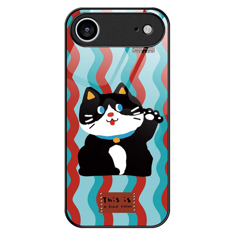 For iPhone 17 Air Case Anti Drop TPU PC Tempered Glass Pattern Printing Phone Back Cover