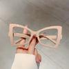 Oversize Vintage Glasses Frames Women Fashion Brand Design Butterfly Shape Eyeglasses Trendy New Non-prescription Eyewear