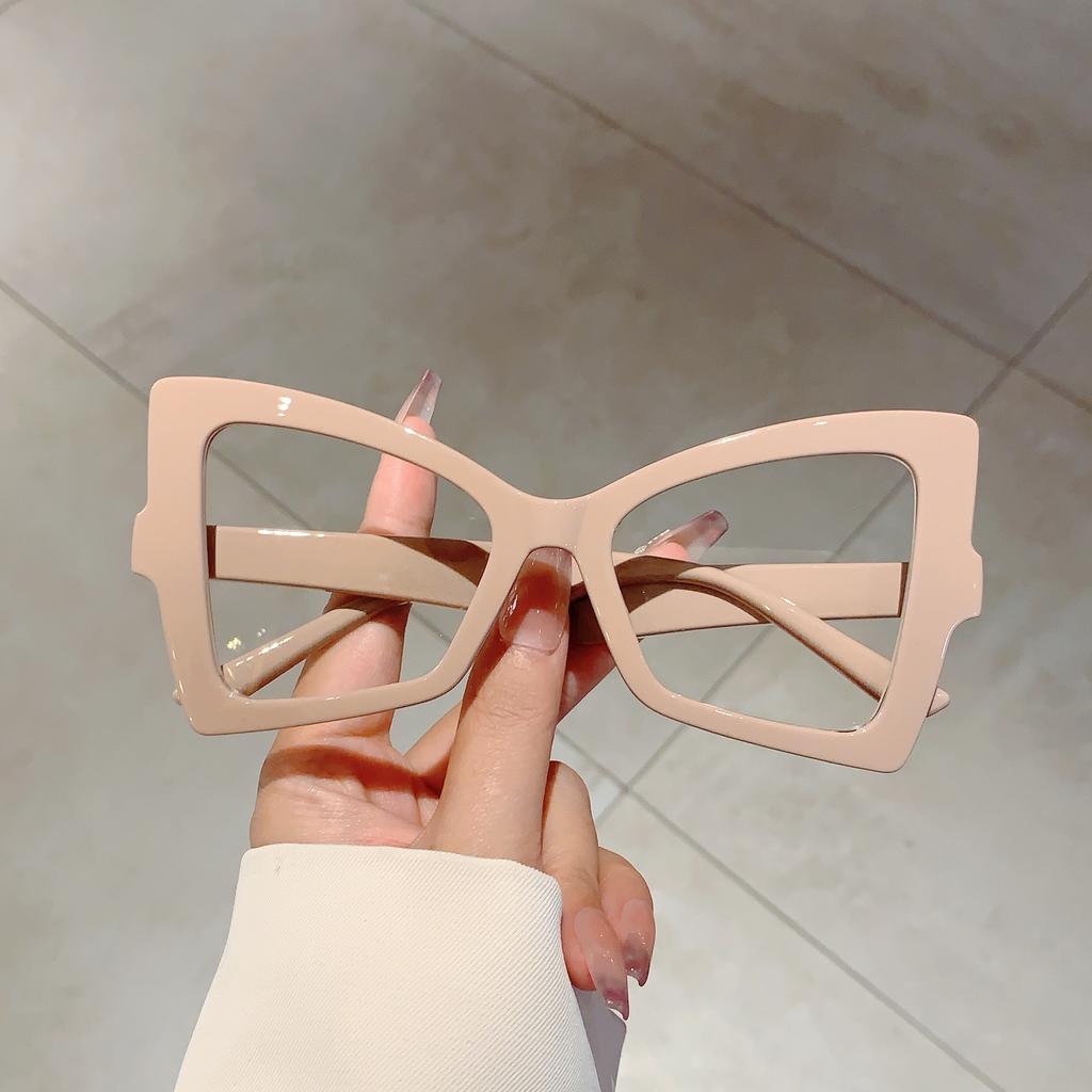 Oversize Vintage Glasses Frames Women Fashion Brand Design Butterfly Shape Eyeglasses Trendy New Non-prescription Eyewear
