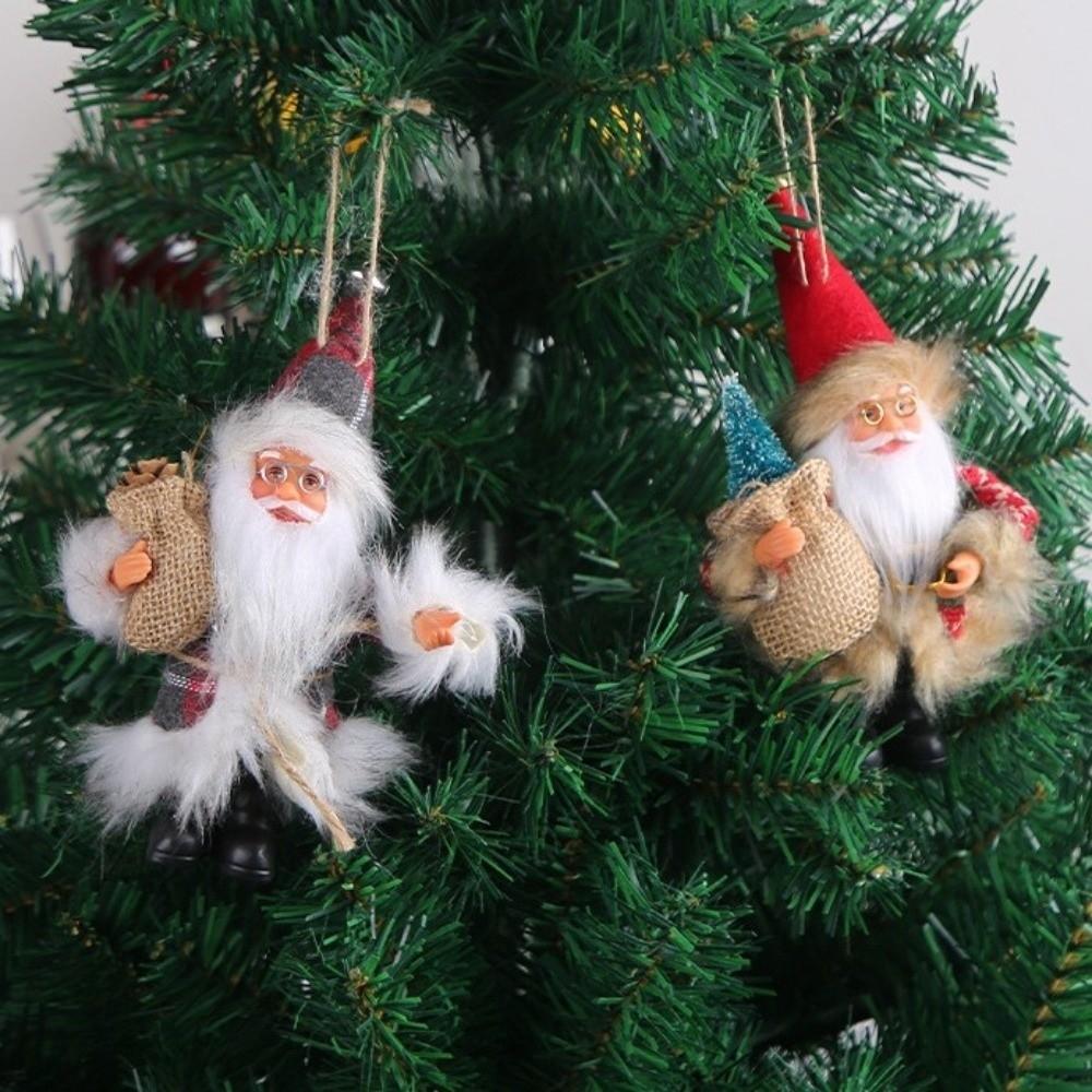 Christmas Tree Hanging Ornaments Santa Claus Standing Ornament Christmas Santa Claus Doll Toy
