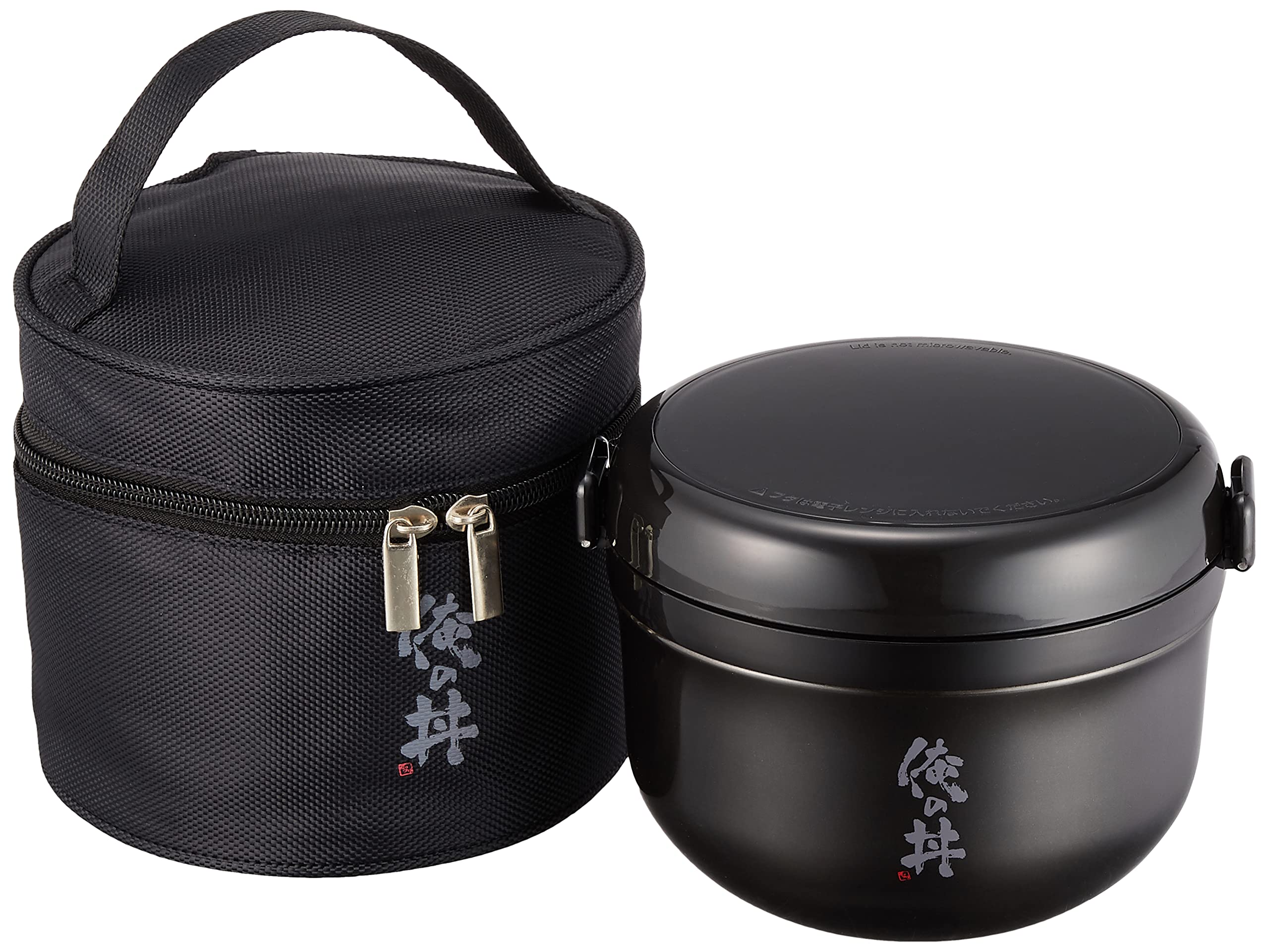 Термо-ланч-бокс Жемчужный металл миска из нержавеющей стали термос для обеда 540 см с сумкой черный Gattsuri Ore no Meshi Сытная еда HB-2694 8090₽