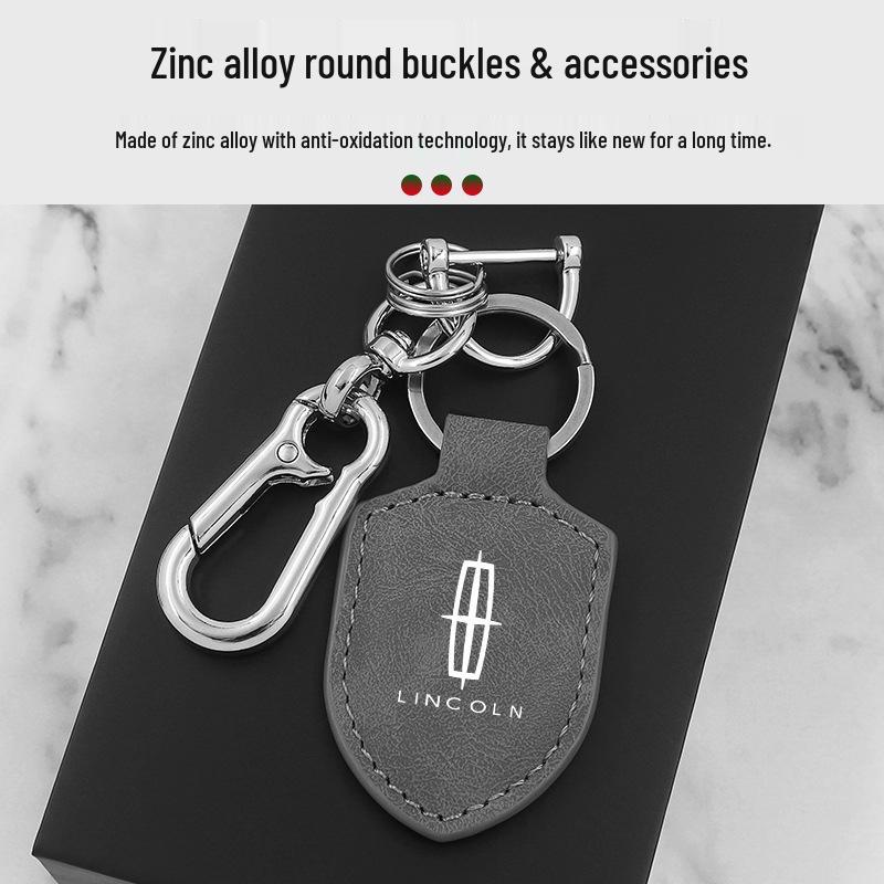 Lincoln Adventure MKC Aviator MKT Keychain: Carbon Fiber Leather Shield Pendant for Men & Women.
