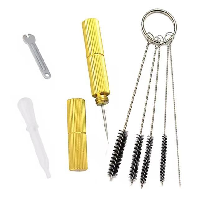 Airbrush Cleaning Kit: Brush, Needle, and Nozzle Scraper Tools