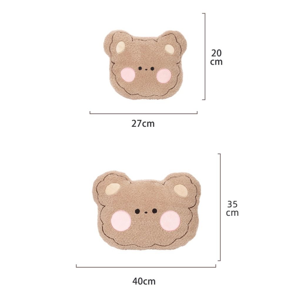 Anti Slip Winter Seat Cushion Cartoon Bear Car Cushion Car Warm Seat Cushion  Interior Accessories